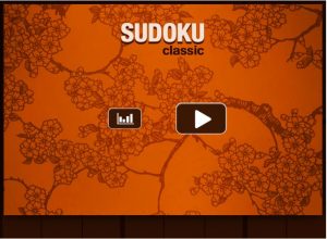 Accueil jeu mobile Sudoku